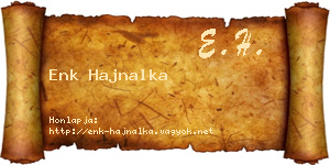 Enk Hajnalka névjegykártya