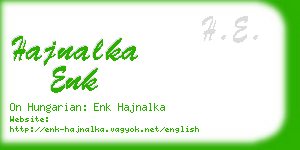 hajnalka enk business card